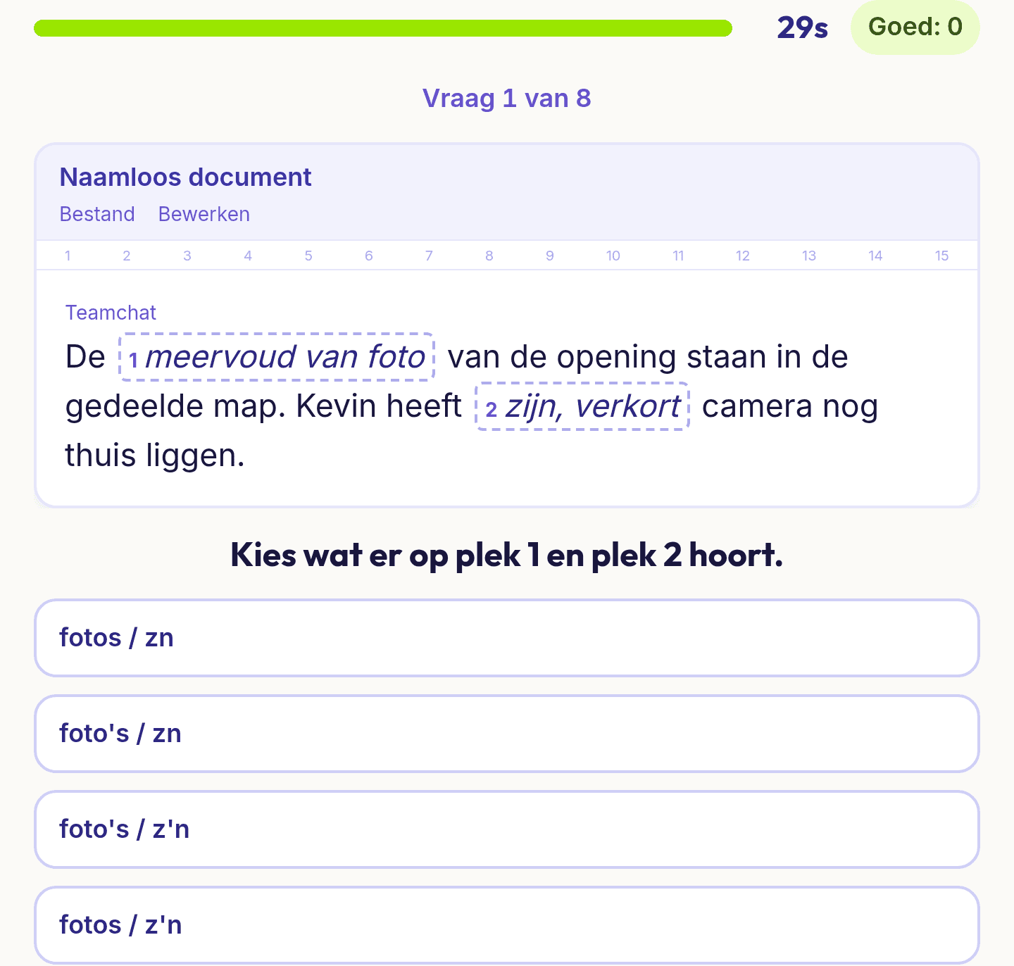 Een vraag uit Spelling en leestekens over apostrof en komma, in een nagebootste tekstverwerker